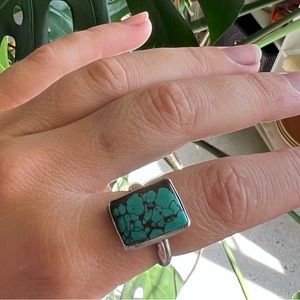 925 sterling silver TURQUOISE ring
